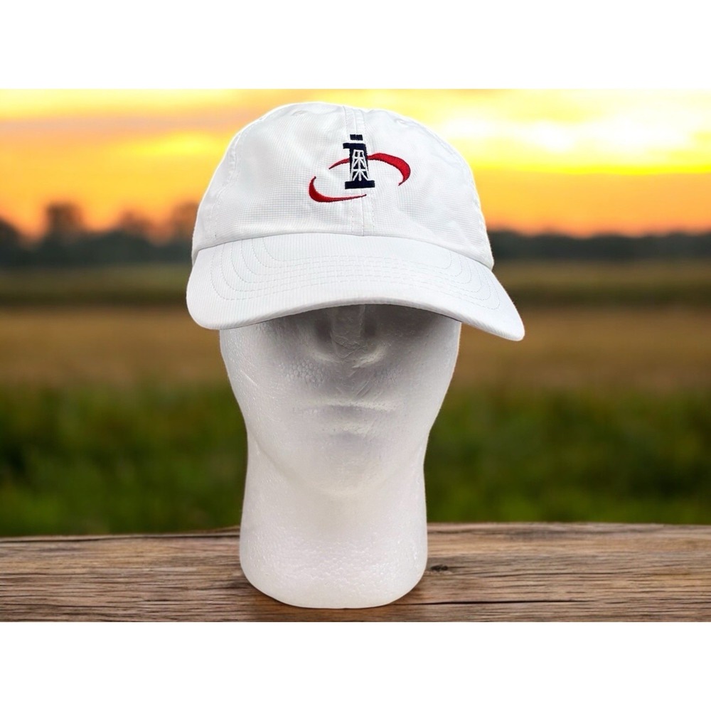 Oil Field Hat Cap White Imperial Adjustable One Size For Most